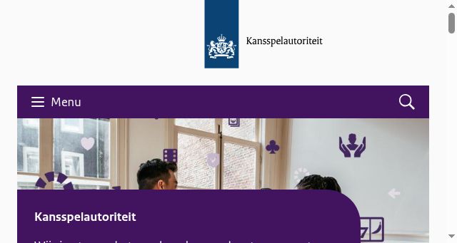 Screenshot of kansspelautoriteit.nl