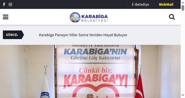 Screenshot of karabiga.bel.tr