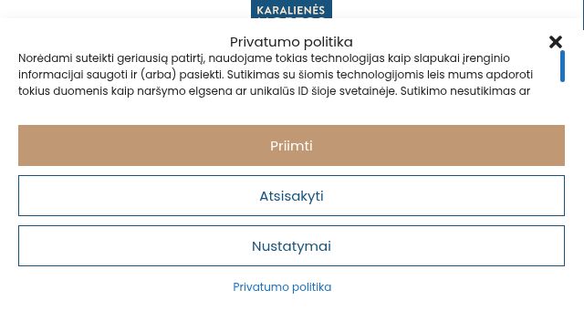 Screenshot of karalienesmortosmokykla.lt