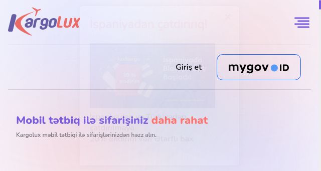 Screenshot of kargolux.az