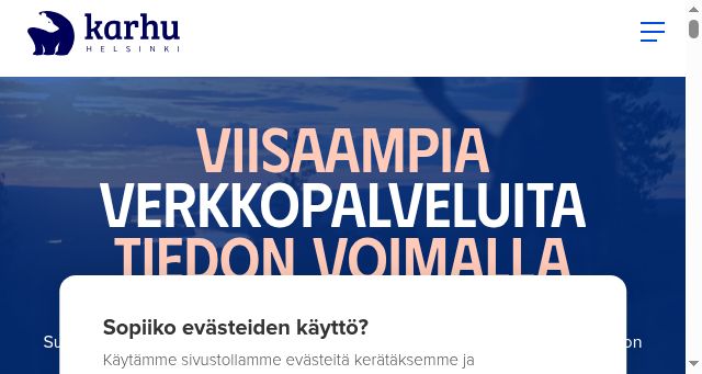Screenshot of karhuhelsinki.fi