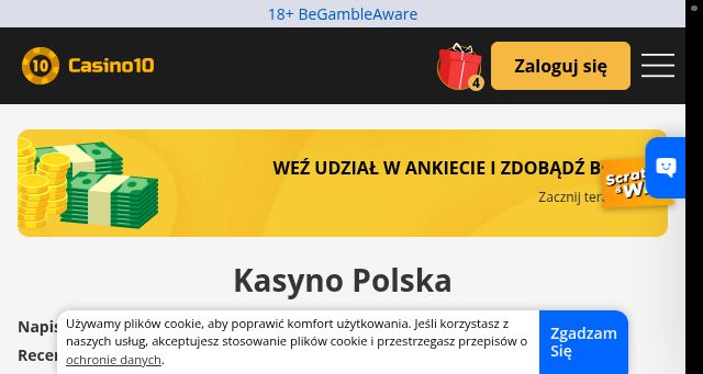 Screenshot of kasynopolska10.com