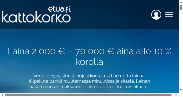 Screenshot of kattokorko.fi