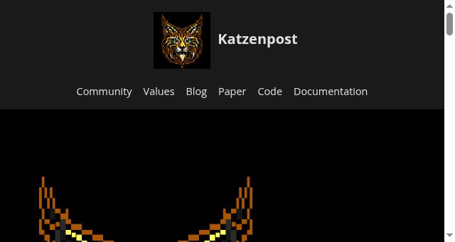 Screenshot of katzenpost.network