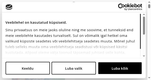 Screenshot of kaubamaja.ee