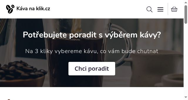 Screenshot of kavanaklik.cz
