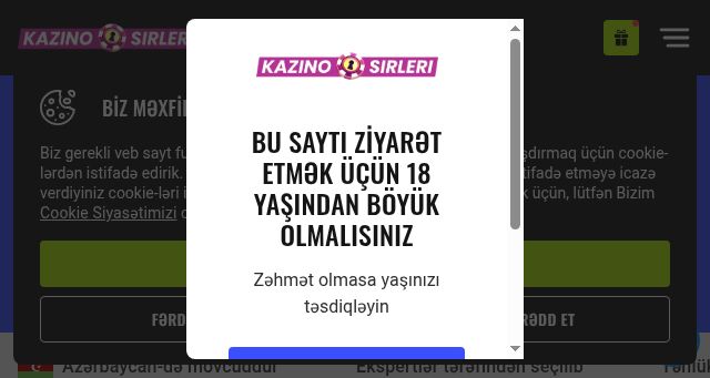 Screenshot of kazinosirleri.com