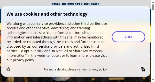 Screenshot of keanathletics.com