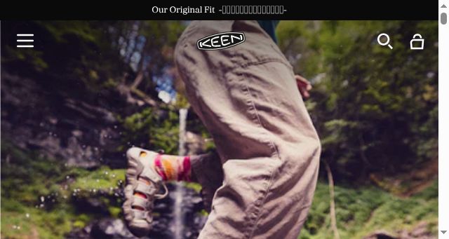 Screenshot of keenfootwear.jp