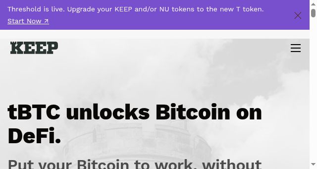 Screenshot of keep.network