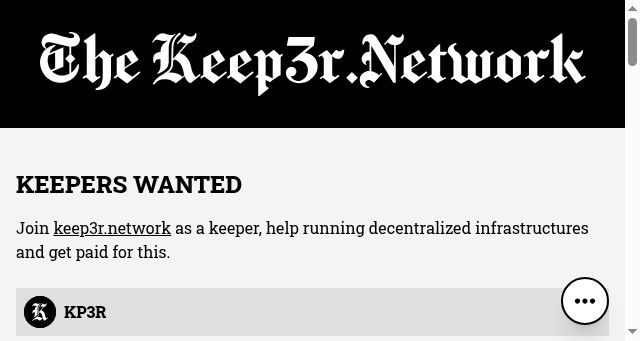 Screenshot of keep3r.network