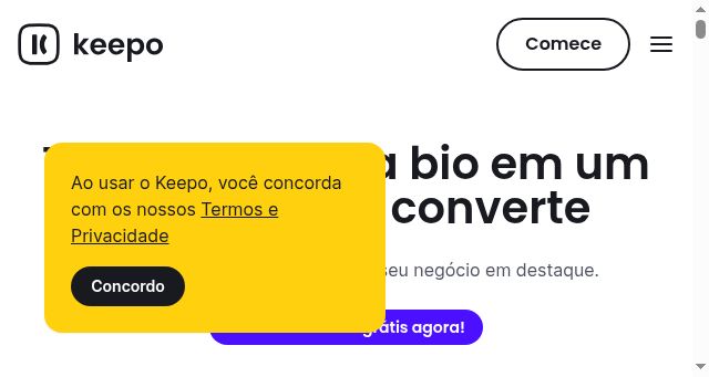 Screenshot of keepo.bio