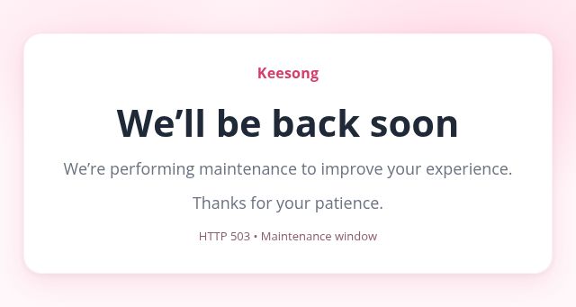 Screenshot of keesong.com