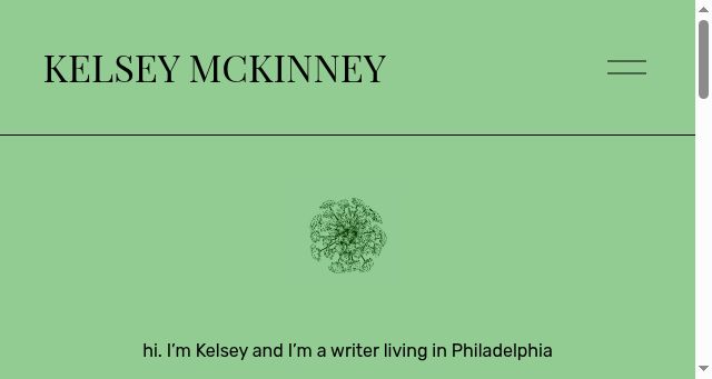 Screenshot of kelseymckinney.com