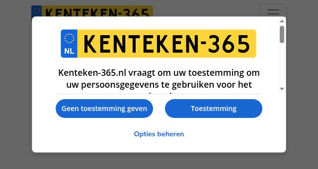 Screenshot of kenteken-365.nl