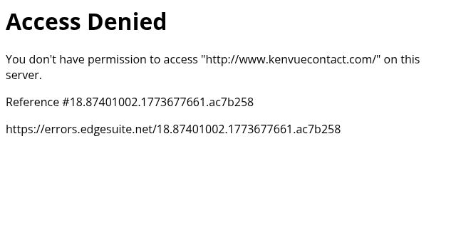 Screenshot of kenvuecontact.com