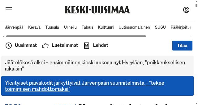 Screenshot of keski-uusimaa.fi