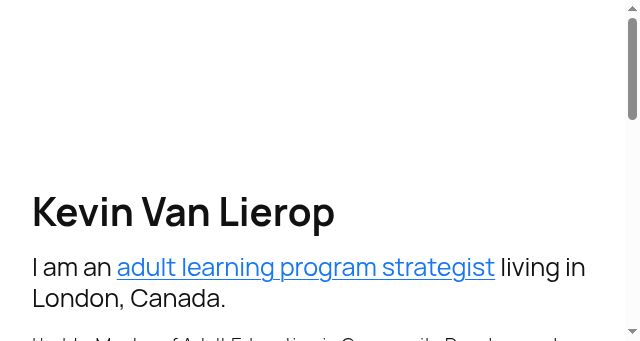 Screenshot of kevinvanlierop.com