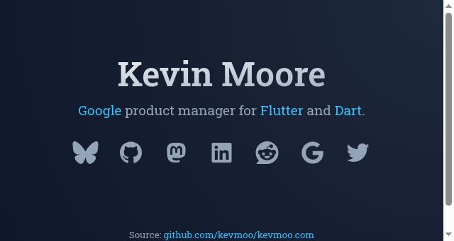 Screenshot of kevmoo.com