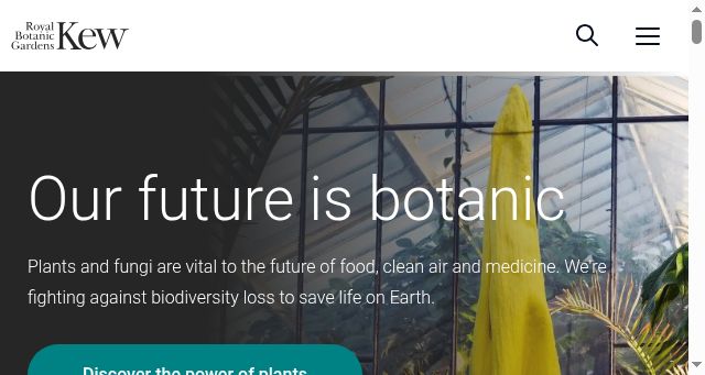 Screenshot of kew.org