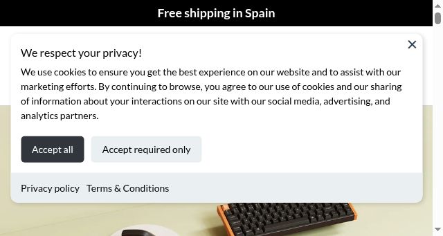 Screenshot of keychron.com.es