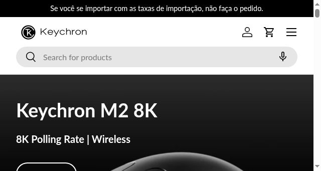 Screenshot of keychron.net.br