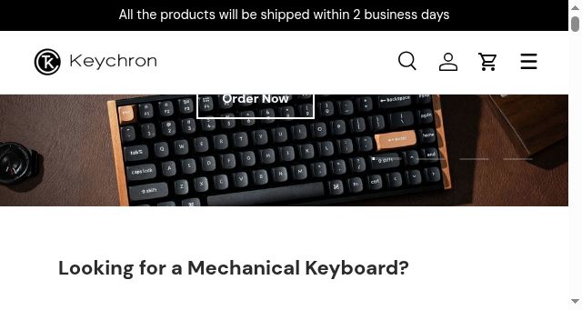 Screenshot of keychronhk.com