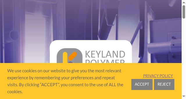 Screenshot of keylandpolymer.com