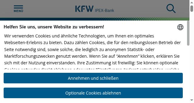 Screenshot of kfw-ipex-bank.de