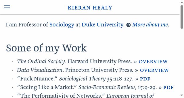 Screenshot of kieranhealy.org