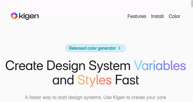 Screenshot of kigen.design