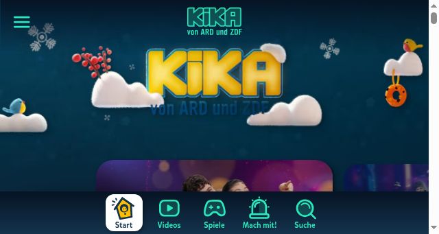 Screenshot of kika.de