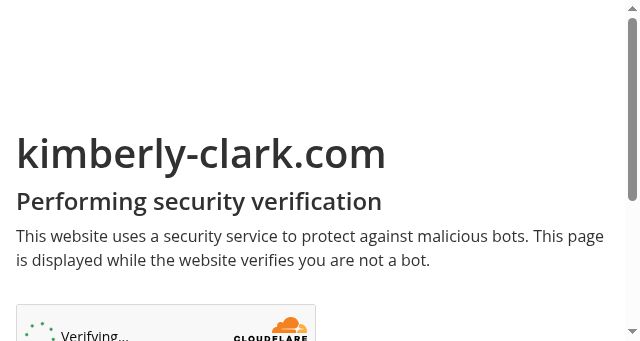 Screenshot of kimberly-clark.com