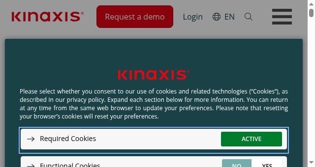 Screenshot of kinaxis.com