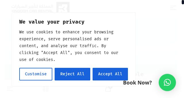 Screenshot of kingdomrentacar.com
