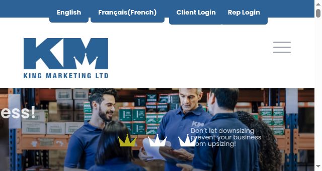 Screenshot of kingmkt.com