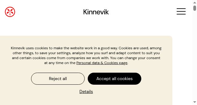 Screenshot of kinnevik.com