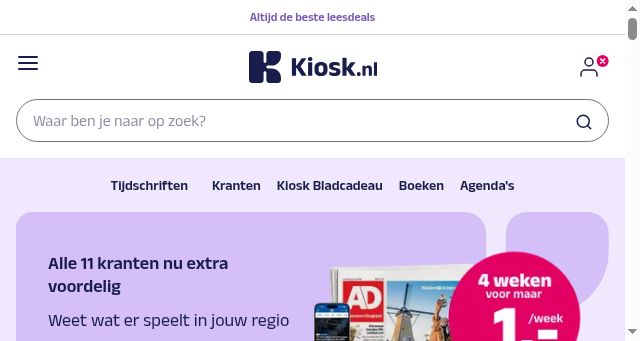 Screenshot of kiosk.nl