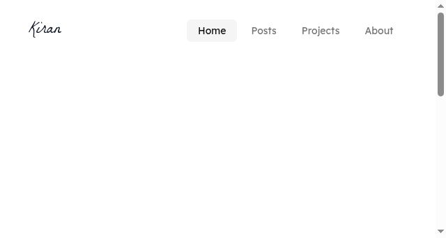 Screenshot of kiranjohns.com