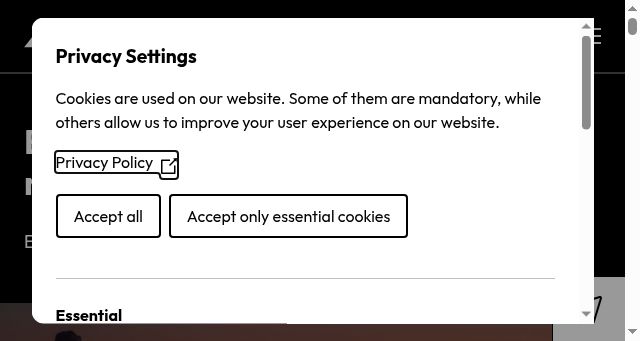 Screenshot of kisters.net