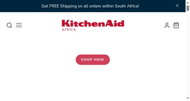 Screenshot of kitchenaidafrica.com