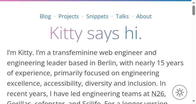 Screenshot of kittygiraudel.com