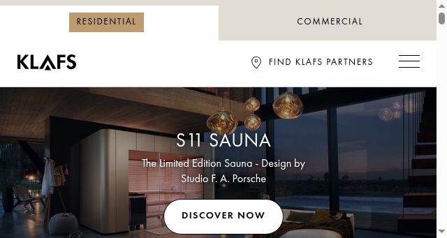 Screenshot of klafs.com