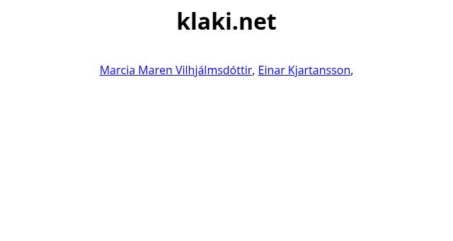 Screenshot of klaki.net