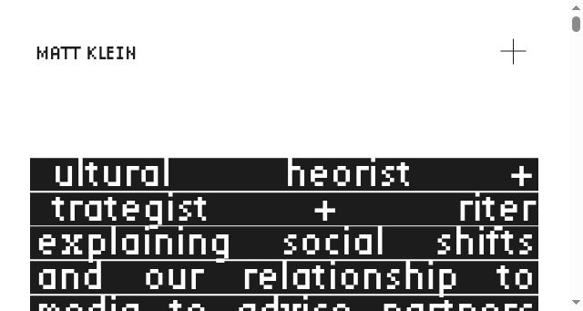 Screenshot of kleinkleinklein.com