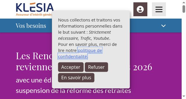 Screenshot of klesia.fr