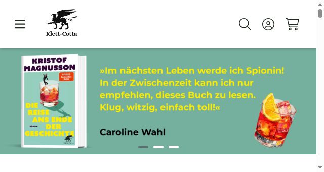 Screenshot of klett-cotta.de