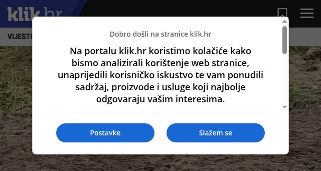 Screenshot of klik.hr