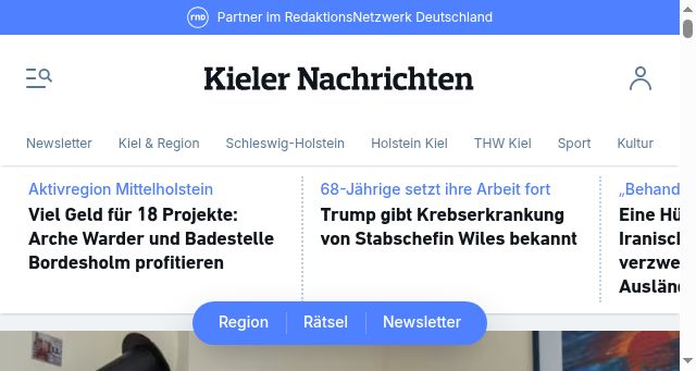 Screenshot of kn-online.de