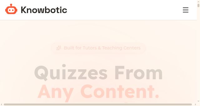 Screenshot of knowbotic.app